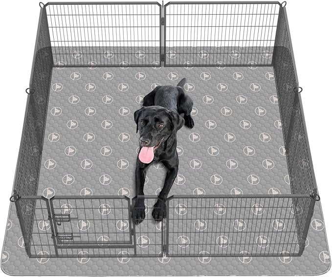 PJYucien Reusable Pee Pads for Dogs ,55" x 55" Washable 24'' Width 8 Panels