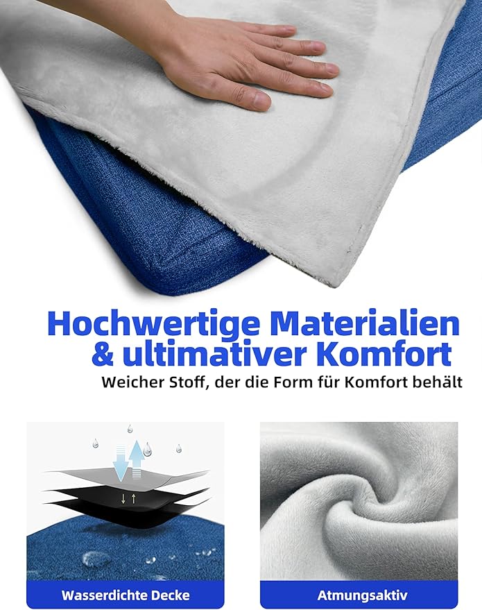 Sytopia Outdoor Dog Beds for Large Dogs with Detachable Blanket (36 x 27 in)