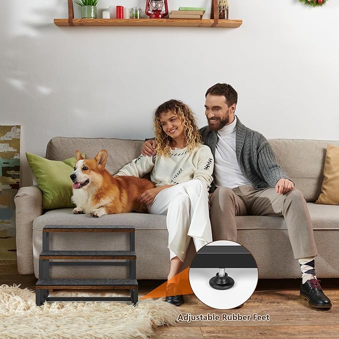 Dog Stairs for Small Dogs 3 Steps Pet Stairs Dog Stairs Steps for Couches High Beds 100lbs