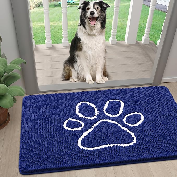 smiry Dog Door Mat for Muddy Paws (24x16 Inches,