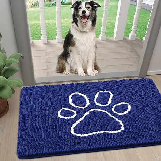 smiry Dog Door Mat for Muddy Paws (24x16 Inches,