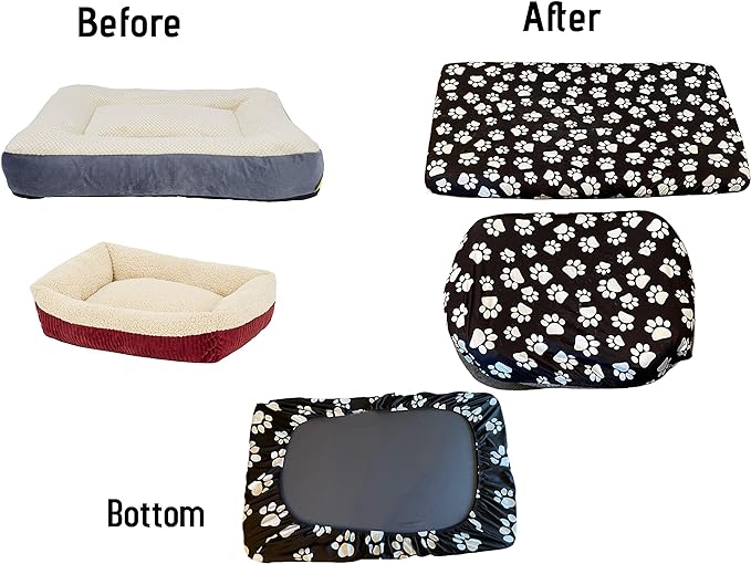 DUKE&LEFTY Furever Pet Dog Bed Slipcover-Stretch Soft Petbed Cover-Universal-Easy to Remove (Zipper Free)-Princess/Small