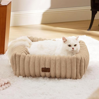 Bedsure Cute Dog Bed for Small Dogs & Cats 20x19x6inches, Tuscan