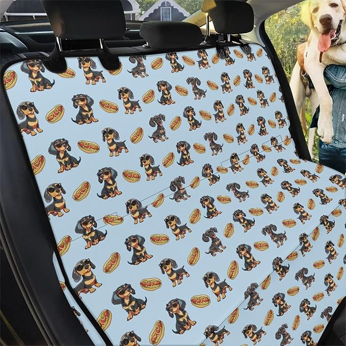 AFPANQZ Dachshund Car Dog Cat Seat Cover Large