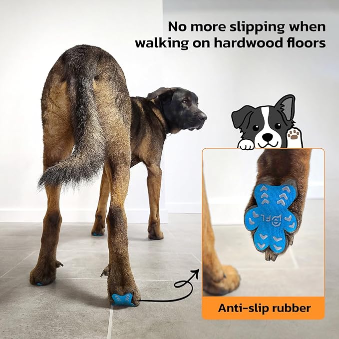 Non-Slip Dog Paw Protector Pads for Senior Dogs 48pcs, L 21-40lbs