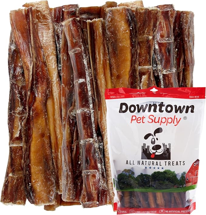 Downtown Pet Supply Bully Sticks for Dogs (6", 50-pack Regular) Rawhide Free Dog Chews Long Lasting Non-Splintering Pizzle Sticks - USA Sourced Low Odor Bully Sticks for Large Dogs