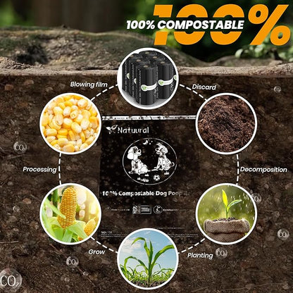 Biodegradable Dog Poop Bags-270Bags 18Rolls D6400 By