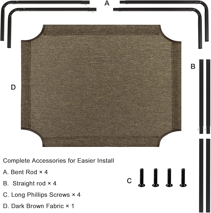 Outdoor Dog Bed for Medium Dogs Elevated Dog