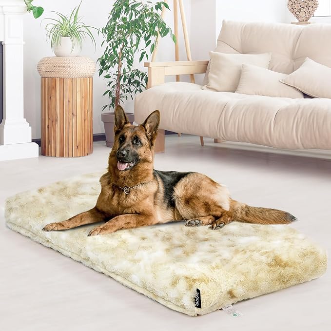 Washable Dog Bed Deluxe Breeds.40 * 25",Khaki