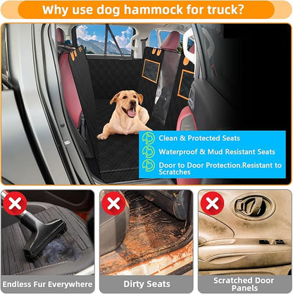 Truck dog seat cover back seat.Double waterproof dog