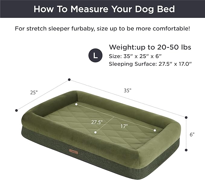Lesure Memory Foam Dog Bed