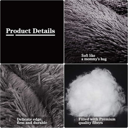 MFOX Calming Dog Bed (L/XL/XXL/XXXL) for Medium and 25/35/55/100lbs