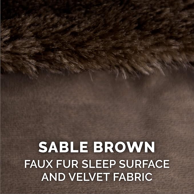 Furhaven Cooling Gel Dog Bed for Large/Medium Dogs w/ Removable Bolsters & Washable Cover 55 lbs