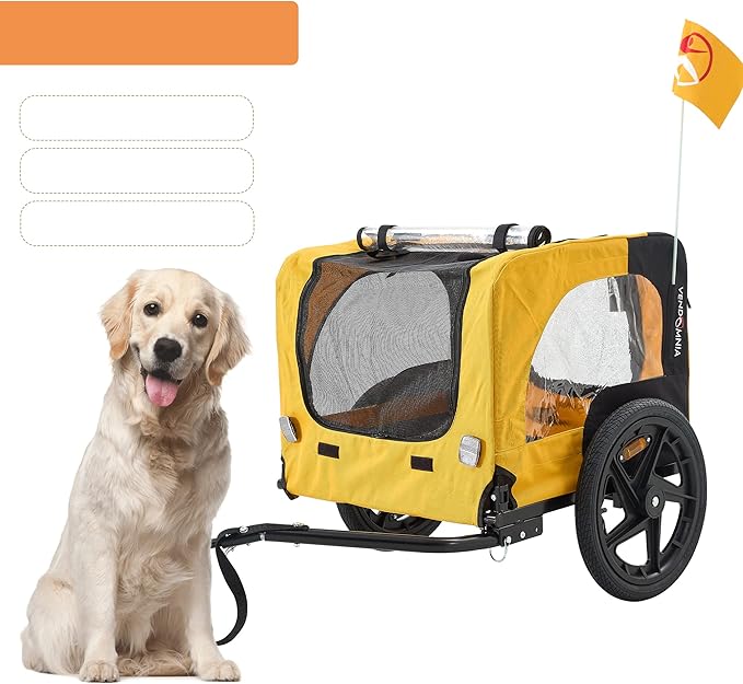 KZPFER Foldable Pet Jogging Stroller Dog Carriers Bicycle