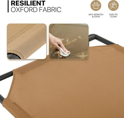 MoNiBloom Elevated Dog Bed Cooling Raised Ped Bed Portable Dog Cot for Camping or Beach 42 Inches