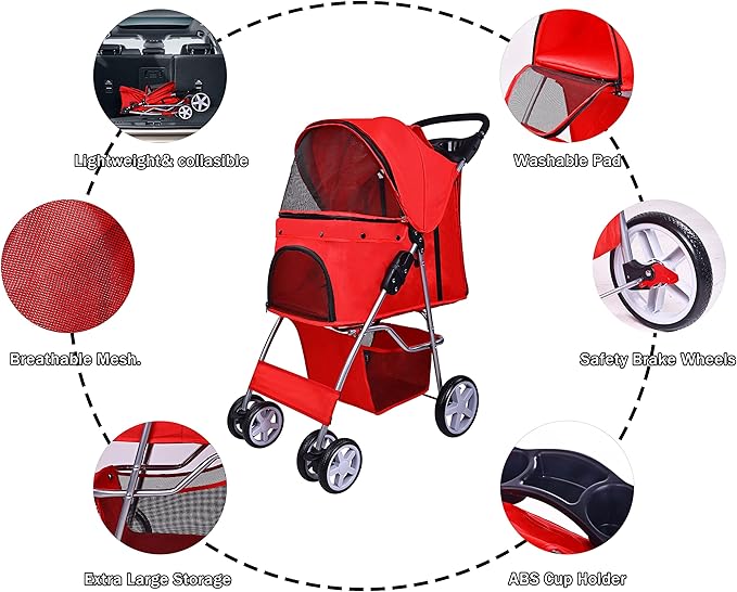 Elevon Pet Stroller 4 Wheels