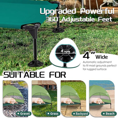 Elevated Dog Bed with 2024 Newest Canopy