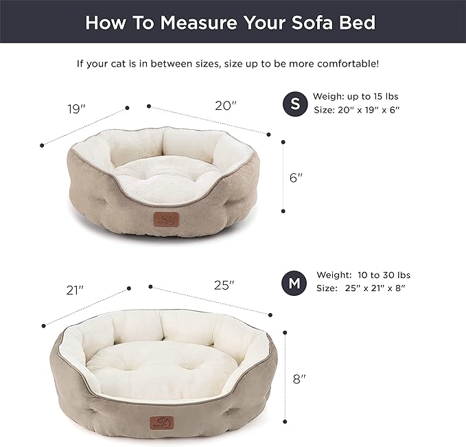 Bedsure Dog Beds for Small Dogs 20 Inches,