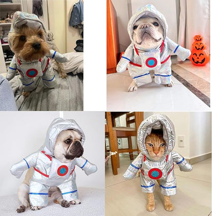 Astronaut Dog Costume Clothes Space Dog Outfit for Pet Small Medium Puppy Cat Halloween Christmas Party Funny Cosplay (Small)