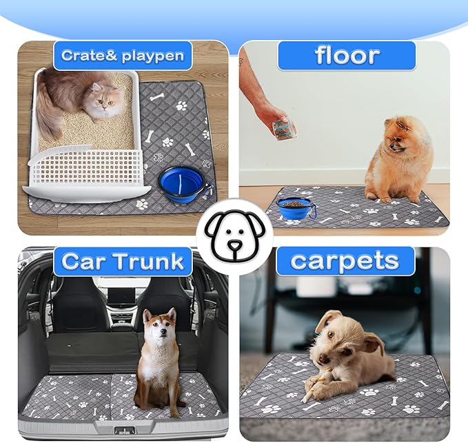Washable Pee Pads for Dogs 4-Pack,18"x24" Super