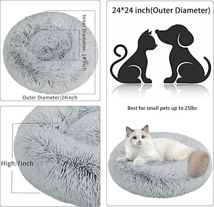 Nisrada Cat Beds for Indoor Cats 24 Inch