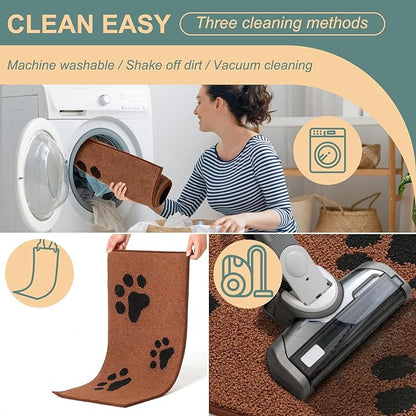 Mibao Door Mat Indoor 31.5" x 19.5", Brown