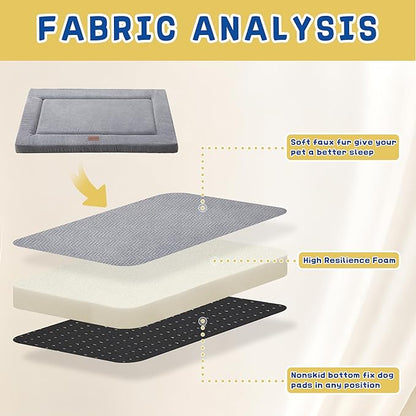 Figopage Dog Bed for Crate 42 Inches