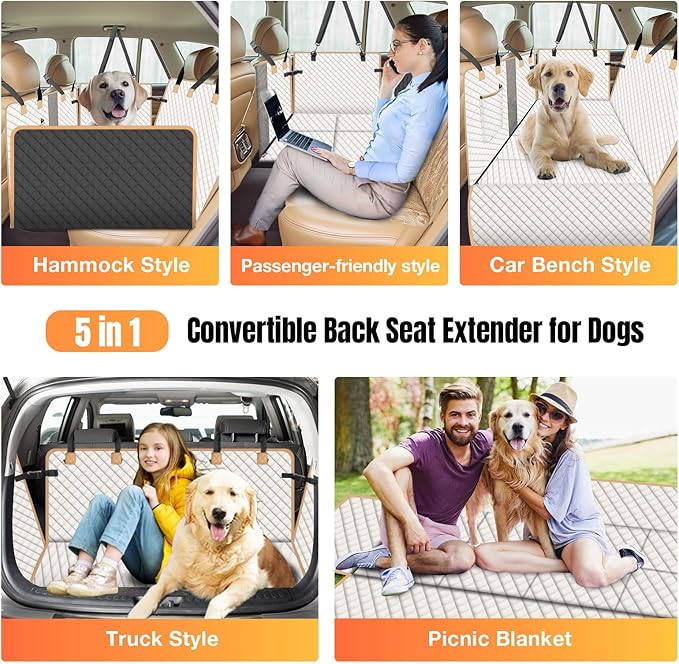 Dog Car Seat Cover for Back Seat
