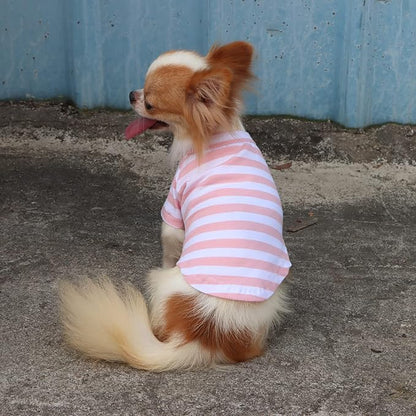 LOPHIPETS 100% Breathable Cotton Striped Dog Tee Shirt