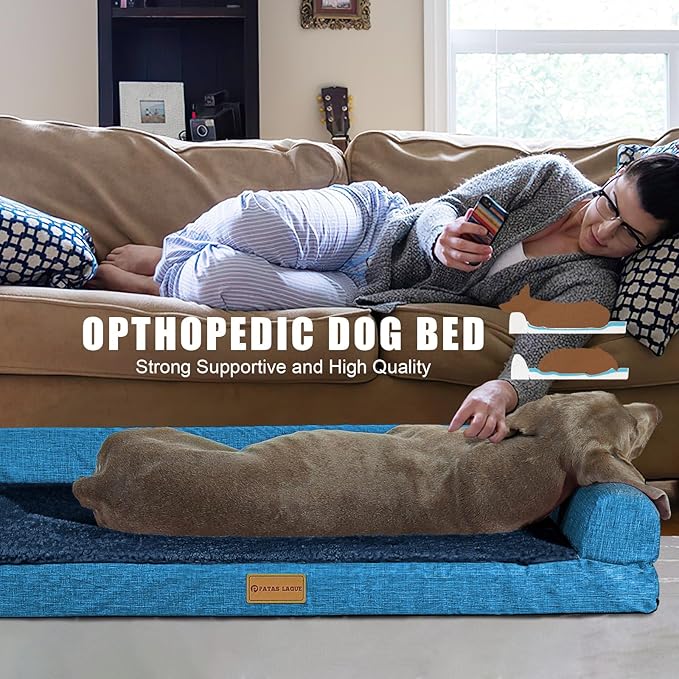 Patas Lague Orthopedic Dog Bed for Medium Dogs 30''X20''