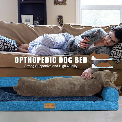 Patas Lague Orthopedic Dog Bed for Medium Dogs 30''X20''