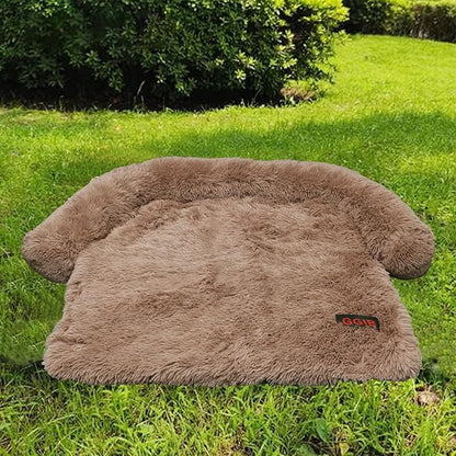 Calming Dog Bed Fluffy Plush Dog Mat for Furniture Protector with Removable Washable Cover for Large Medium Small Dogs and Cats (Medium(41x37x6)