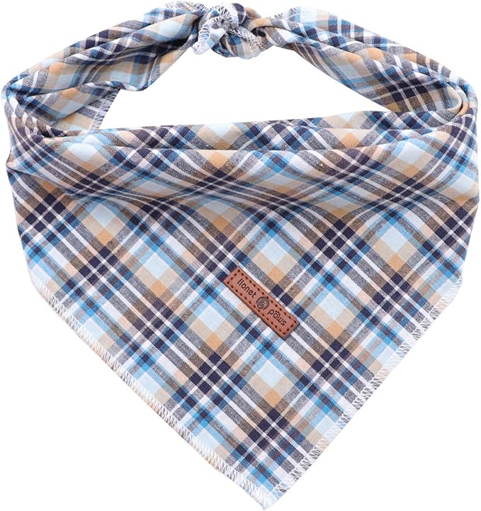 Lionet Paws Dog Bandana Washable Cotton Handkerchief Scarf