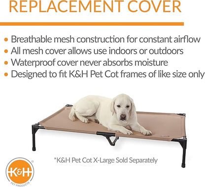 K&H Pet Products Elevated Cooling Outdoor Dog Bed 50 X 32 Inches