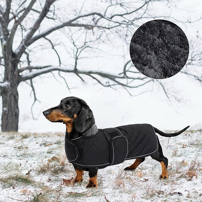 Geyecete Warm Thermal Quilted Dachshund Coat