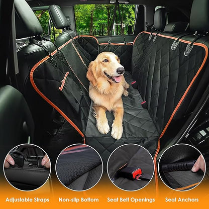 Dog Car Seat Cover for Pets 100% Waterproof, 600D Heavy 1)
