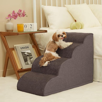 Dog Stairs 4-Tiers,Coffee