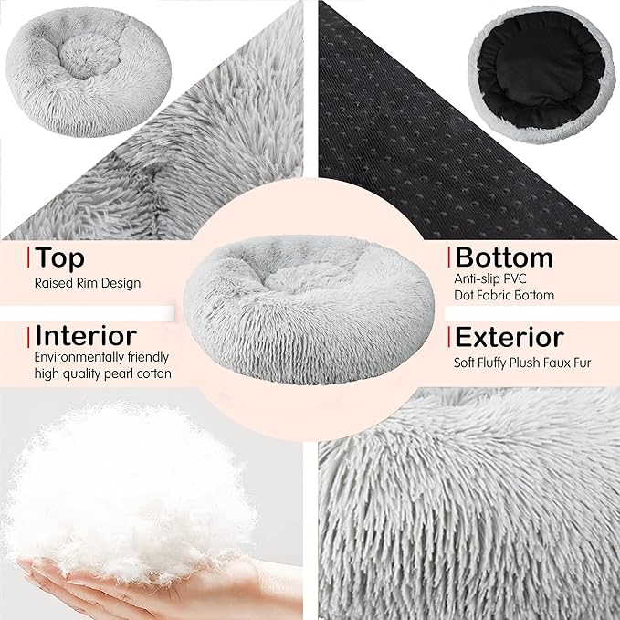 nononfish Dog Beds for Medium Dogs Washable，28 inches 45 lbs