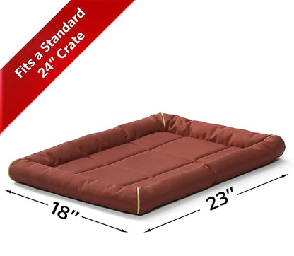 MidWest Homes for Pets Maxx Dog Bed for Metal Dog Crates 24-Inch, Brick