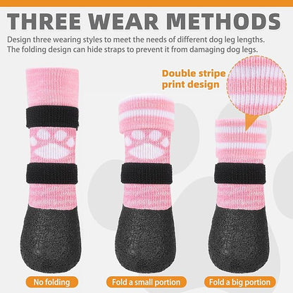 KOOLTAIL Anti Slip Dog Socks to Prevent Licking Paws for Hot/Clod Pavement
