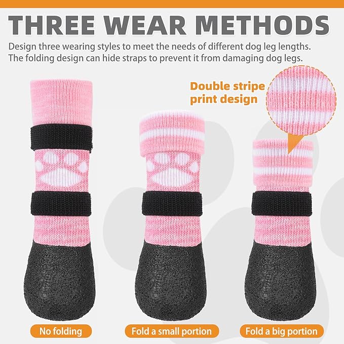 KOOLTAIL Anti Slip Dog Socks to Prevent Licking Paws for Hot/Clod Pavement