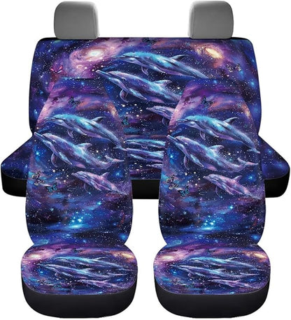 Galaxy Dolphin Seat Covers for Cars Full Set