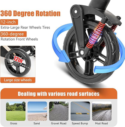 Dog Pet Stroller for Small to Medium Dogs 20lbs 30lbs to 65lbs Capacity 3 in 1 One-Click 2 Cat 2 Dog