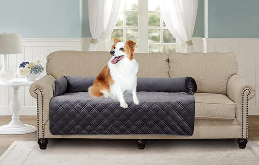 Brilliant Sunshine Premium Grey Silky Velvet Pet Sofa Bed