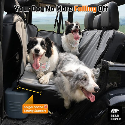 Back Seat Extender for Dogs，Heavy Duty Leatherette Dog 500lbs，Travel Dog