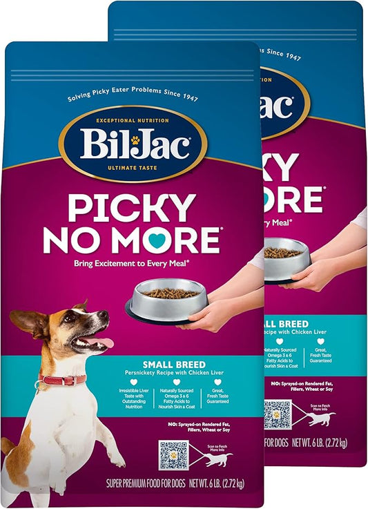 Bil-Jac Picky No More Small Breed Chicken Liver Dry Dog Food 6 Pounds (2-Pack)