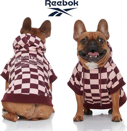Reebok Dog Hoodie – Fleece Dog Sweater with Leash Hole