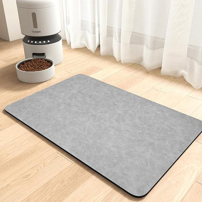 MontVoo-Absorbent Pet Feeding Mat-No Stains Dog Mat for Food and Water Bowl-Quick Dry Dog Cat & Dog Food Mat Water Dispenser Mat-Pet Supplies Mat-Dog Water Bowl Mat (17"x28"