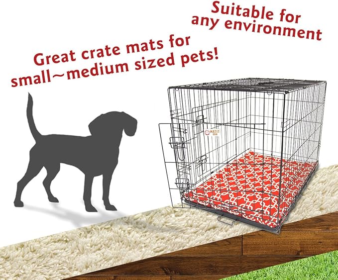 30" Links Red Crate Dog Bed Mat By Majestic Pet Products