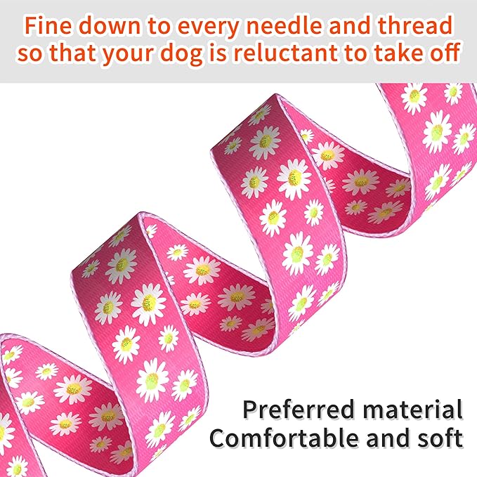 Cute Floral Dog Collar for Small Medium Large Dogs